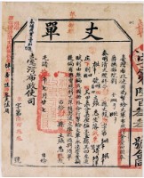 藏品(光緒十四年臺灣布政使司掣給田主 張怣丈單)的圖片