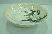 藏品(葵花口彩繪山水孤帆紋深腹盤)的圖片