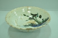 藏品(葵花口彩繪山水孤帆紋深腹盤)的圖片