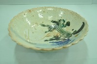 藏品(葵花口彩繪山水孤帆紋深腹盤)的圖片