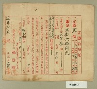 藏品(大正十二年楊登賓等三人立定戱合約証)的圖片