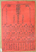 藏品(明治四十二年范盛記褒忠亭義民廟中元節爐主等人員名單告示)的圖片