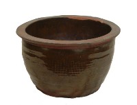 藏品(棕褐釉拍打印文盤口斜腹式陶甕)的圖片