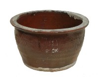 藏品(棕褐釉拍打印文盤口斜腹式陶甕)的圖片