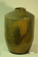 藏品(帶款棕褐釉窯變窄口直壁式陶甕)的圖片