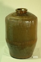藏品(帶款紅棕褐釉細密直紋窄口直壁式陶甕)的圖片