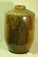 藏品(棕褐釉火痕窯變窄口直壁式陶甕)的圖片
