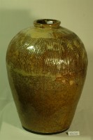 藏品(棕褐釉拍打印紋窄口豐肩式陶甕)的圖片