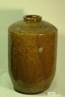 藏品(棕紅釉拍打印紋窄口直壁式陶甕)的圖片