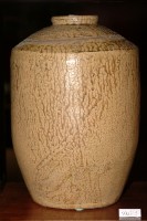藏品(虎皮狀米黃釉窄口直壁式陶甕)的圖片