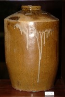 藏品(黃棕釉流釉窄口直壁式陶甕)的圖片