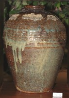 藏品(褐釉拍打印紋窄口豐肩式陶甕)的圖片