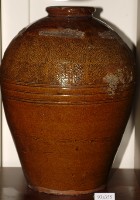 藏品(紅露酒印紅棕釉拍打印紋窄口豐肩式陶甕)的圖片