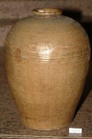 藏品(米黃釉拍打印紋窄口豐肩式陶甕)的圖片