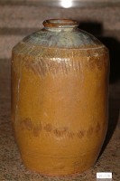 藏品(褐紅釉拍打印紋窄口直壁式陶甕)的圖片