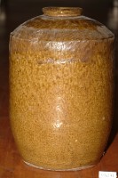 藏品(斑紋棕褐釉拍打印紋窄口直壁式陶甕)的圖片