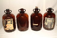 藏品(棕褐色透明玻璃胎雙耳瓶)的圖片