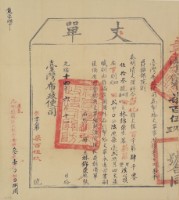 藏品(光緒十四年臺灣布政使司掣給田主林錦榮丈單)的圖片