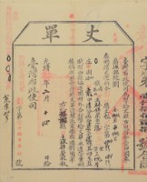 藏品(光緒十五年臺灣布政使司掣給田主林錦榮丈單（彰字第1424號）)的圖片