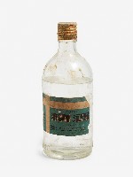 藏品(臺灣菸酒公賣局製酒精金屬帶蓋窄口細頸透明玻璃瓶)的圖片