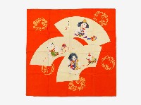 藏品(紅色浮世繪繡樣包巾)的圖片
