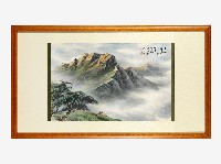 藏品(黃昭雄設色水墨山水圖玉山)的圖片