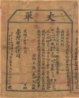 藏品(光緒十五年臺灣布政使司掣給田主楊得公 、許粒丈單（字第39067號）)的圖片