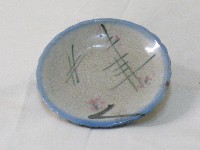 藏品(藍口彩繪寫意梅枝紋葵花口瓷碟)的圖片