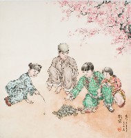 藏品(黃金田於丁亥年春月創作之戲龜)的圖片