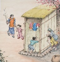 藏品(黃金田於丁亥年孟夏創作之偷看查某洗身軀)的圖片