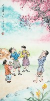 藏品(黃金田於丙戌年仲秋創作之吹蓮蕉子)的圖片