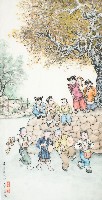 藏品(黃金田於乙酉年創作之童年鑼鼓陣)的圖片