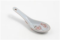藏品(彩繪囍字燈籠福字雲紋平口湯匙)的圖片