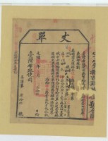 藏品(光緒十四年臺灣布政使司掣給田主張老枝丈單)的圖片