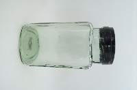 藏品(黑色塑膠蓋短頸透明玻璃罐)的圖片