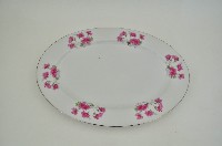 藏品(銀口彩繪貼花折枝康乃馨花紋橢圓形長盤)的圖片