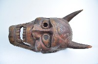 藏品(木製日本鬼首般若面具)的圖片