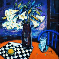 藏品(角巾與百合)的圖片