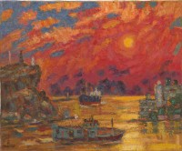 藏品(高雄港滿天紅)的圖片