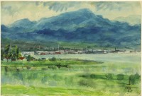 藏品(河流山聳)的圖片