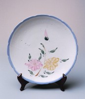 藏品(雙花卉紋花口盤)的圖片
