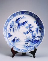 藏品(圓形山水淺盤)的圖片