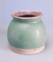 藏品(花紋綠釉罐)的圖片
