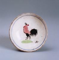 藏品(彩繪公雞碟（小）)的圖片