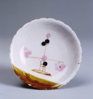 藏品(彩繪花草碟（大）)的圖片