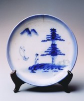 藏品(青花山水盤（中）)的圖片