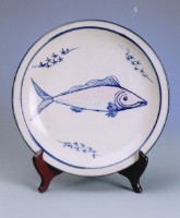 藏品(彩繪魚盤（大）)的圖片