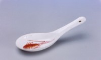 藏品(蝦紋白瓷湯匙)的圖片