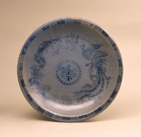 藏品(藍釉龍鳳盤)的圖片
