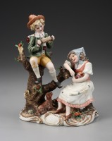 藏品(坐樹上男女孩)的圖片